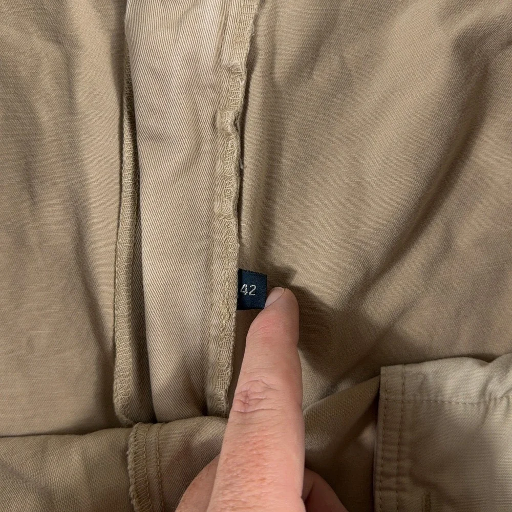 Polo Ralph Lauren Chino Shorts Pleated Cotton Twill 42 Khaki Tan Mens Casual‎
